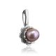 Adorable Silver Pendant With Mauve Colored Pearl, image , picture 3