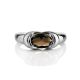 Simplistic Silver Ring With Smoky Quartz, Ring Size: 6.5 / 17, image , picture 3