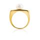 Adorable Gold Plated Ring With Pearl, Ring Size: 6 / 16.5, image , picture 3