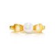 Classy Gold Plated Pearl Ring, Ring Size: 6.5 / 17, image , picture 3