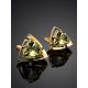 Bold Golden Earrings With Citrine, image , picture 2