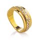 Lustrous Gold Plated Silver Band Ring, Ring Size: 8 / 18, image 