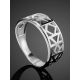 Laced Silver Band Ring The Sacral, Ring Size: 8 / 18, image , picture 2
