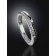 Ultra Stylish Silver Ring With Black And White Crystals, Ring Size: 5.5 / 16, image , picture 2