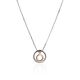 Silver Necklace With Round Diamond Pendant The Diva, Length: 45, image 