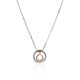 Silver Necklace With Round Diamond Pendant The Diva, Length: 40, image 