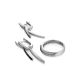 Silver Dangles With Black And White Crystals, image , picture 3