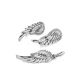 Silver Crystal Wing Earrings, image , picture 3