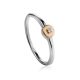 Silver Golden Ring With Solitaire Diamond The Diva, Ring Size: 8 / 18, image 