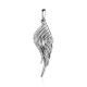 Chic Silver Wing Pendant With Crystals, image 