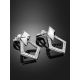 Geometric Silver Crystal Studs The Astro, image , picture 2