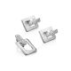 Geometric Silver Studs With Crystals The Astro, image , picture 3