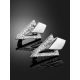Triangle Silver Crystal Earrings The Astro, image , picture 2