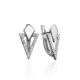 Triangle Silver Crystal Earrings The Astro, image 