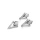 Triangle Silver Crystal Earrings The Astro, image , picture 3