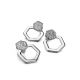 Amazing Silver Crystal Stud Earrings The Astro, image , picture 3