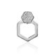 Geometric Silver Crystal Pendant The Astro, image 
