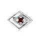 Vintage Style Silver Ring With Garnet And Crystals, Ring Size: 7 / 17.5, image , picture 3