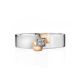 Silver Ring With Golden Details And Diamonds The Diva, Ring Size: 6.5 / 17, image , picture 3
