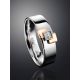 Silver Ring With Golden Details And Diamonds The Diva, Ring Size: 6.5 / 17, image , picture 2