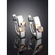 Geometric Silver Earrings With Gold And Diamonds The Diva, image , picture 2