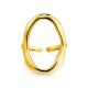 Stunning Contemporary Design Gold-Plated Silver Ring The Liquid, Ring Size: Adjustable, image , picture 3