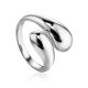 Stylish Modern Silver Ring The Ifamore, Ring Size: Adjustable, image 