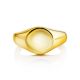 Gold Plated Silver Signet Ring The ICONIC, Ring Size: Adjustable, image , picture 3