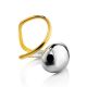 Stunning Two-Tone Silver Ring The Liquid, Ring Size: Adjustable, image , picture 4