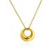 Striking Gold-Plated Silver Pendant Necklace The Liquid, image 