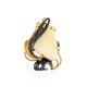 Bold Gold-Plated Cocktail Ring With Mammoth Tusk The Era, Ring Size: Adjustable, image , picture 3