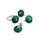 Green Enamel Silver Earrings With Crystals The Heritage, image , picture 4