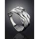 Wavy Textured Silver Band Ring, Ring Size: 8.5 / 18.5, image , picture 2