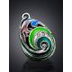Colorful Enamel Egg Shaped Pendant With Crystals The Romanov, image , picture 2
