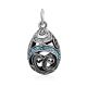 Laced Silver Egg Shaped Pendant With Crystals The Romanov, image 