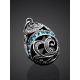 Laced Silver Egg Shaped Pendant With Crystals The Romanov, image , picture 2