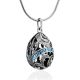 Laced Silver Egg Shaped Pendant With Crystals The Romanov, image , picture 3