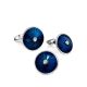 Blue Enamel Diamond Stud Earrings The Heritage, image , picture 3