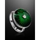 Green Enamel Diamond Ring The Heritage, Ring Size: 5.5 / 16, image , picture 2