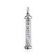 Silver Bar Pendant With Crystals The Ice, image 
