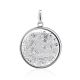 Round Silver Crystal Pendant The Ice, image 
