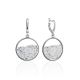 Round Silver Dangles With Dazzling Crystals The Ice, image 