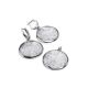 Round Silver Dangles With Dazzling Crystals The Ice, image , picture 4