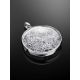Round Silver Crystal Pendant The Ice, image , picture 2