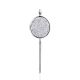 Round Silver Crystal Pendant With Chain Dangles The Ice, image , picture 4