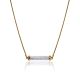 Gold Plated Bar Necklace With Crystals The Ice, image 