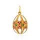 Fabulous Handcrafted Egg Shaped Pendant With Crystals And Enamel The Romanov, image 