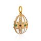 Gorgeous White Enamel Egg Shaped Pendant With Crystals The Romanov, image , picture 4