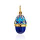 Blue Enamel Egg Shaped Pendant With Lapis Lazuli The Romanov, image 