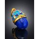 Blue Enamel Egg Shaped Pendant With Lapis Lazuli The Romanov, image , picture 2
